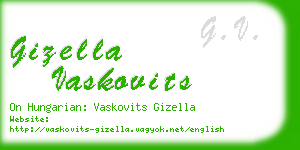 gizella vaskovits business card